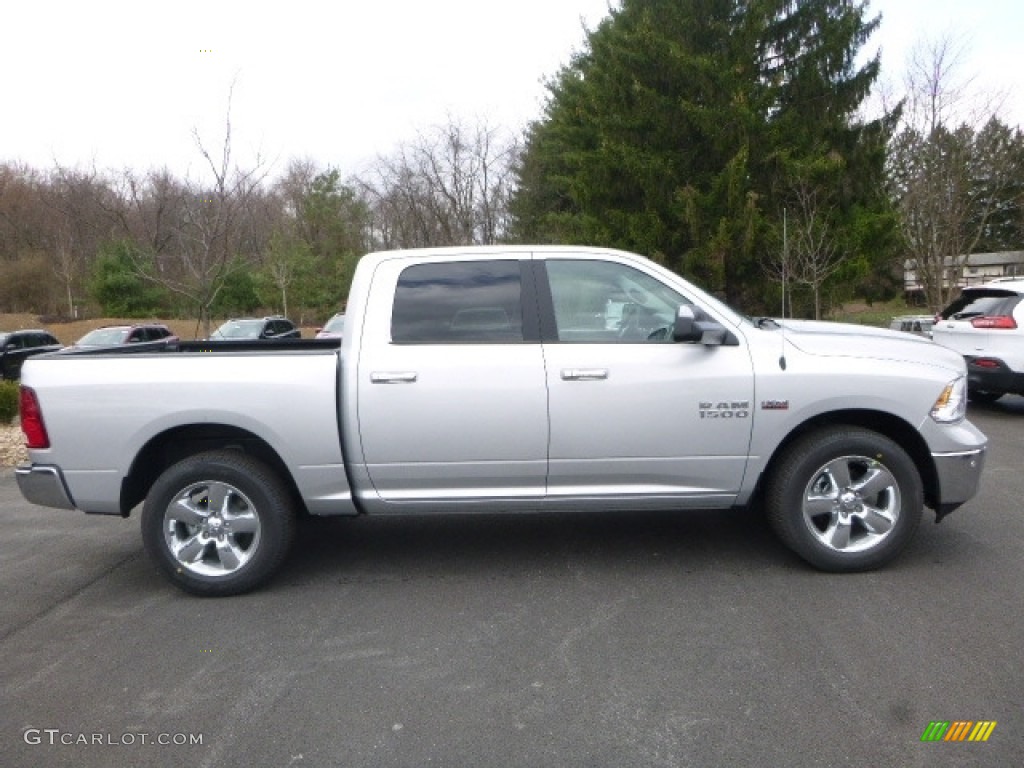 2017 1500 Big Horn Crew Cab 4x4 - Bright Silver Metallic / Black/Diesel Gray photo #7