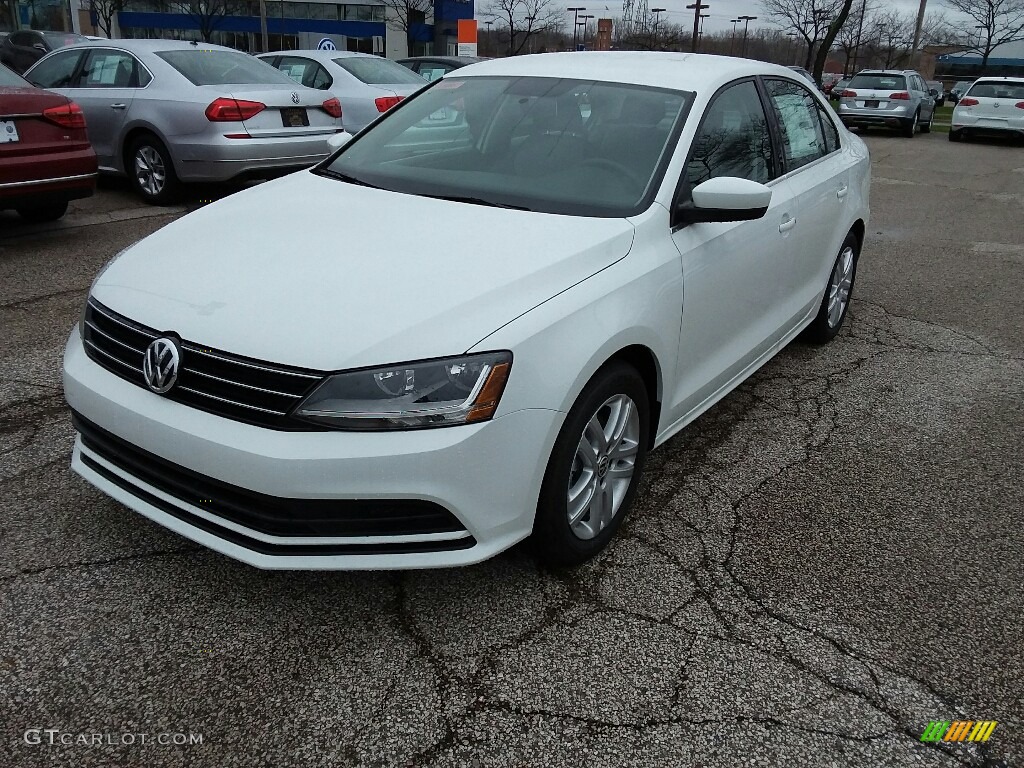 2017 Jetta S - Pure White / Black/Palladium Gray photo #5