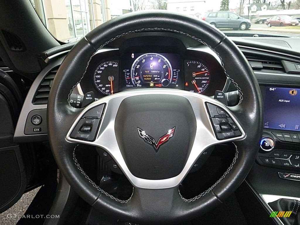 2015 Chevrolet Corvette Stingray Coupe Z51 Jet Black Steering Wheel Photo #119513554
