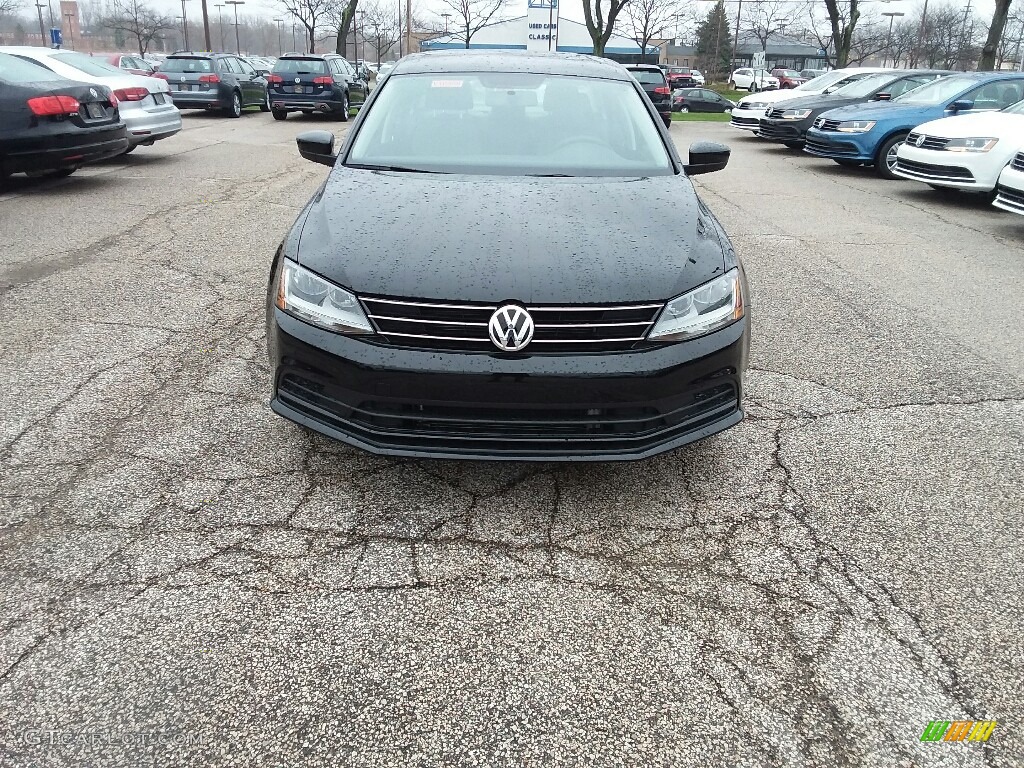 2017 Jetta S - Black / Black/Palladium Gray photo #5