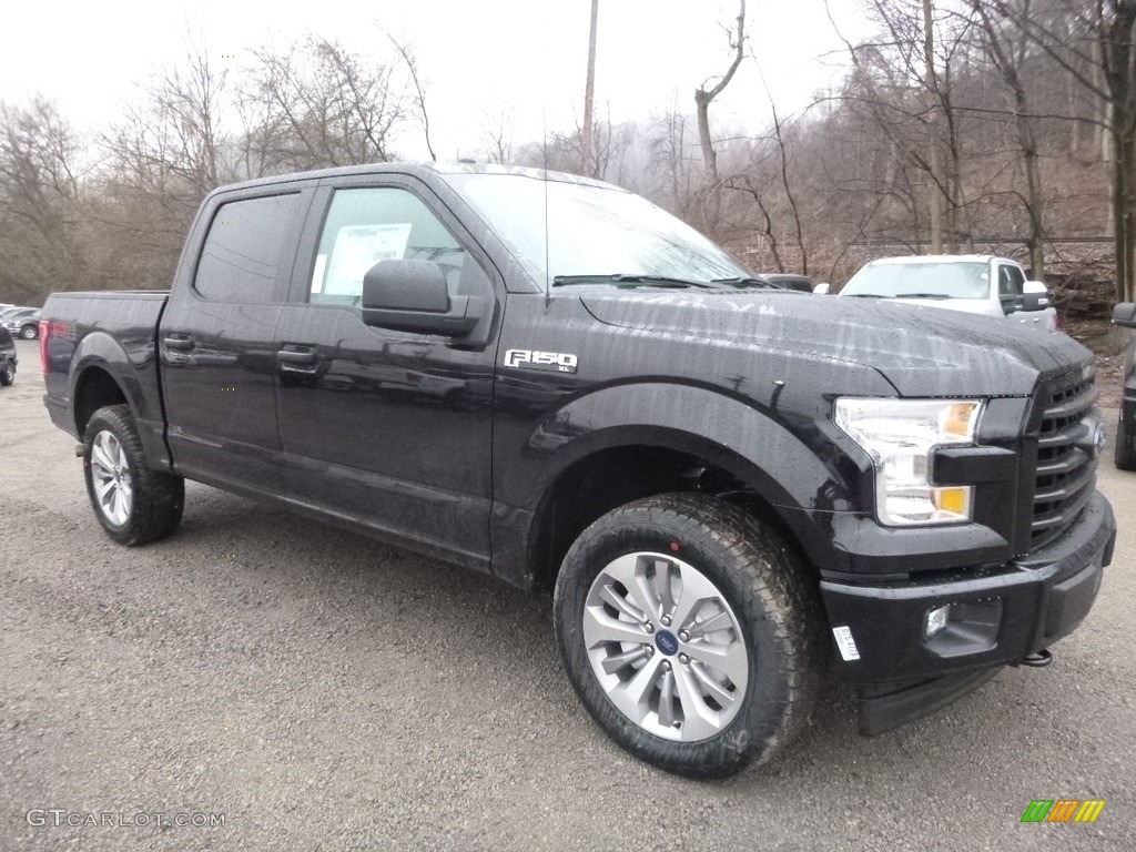 2017 F150 XL SuperCrew 4x4 - Shadow Black / Black photo #8