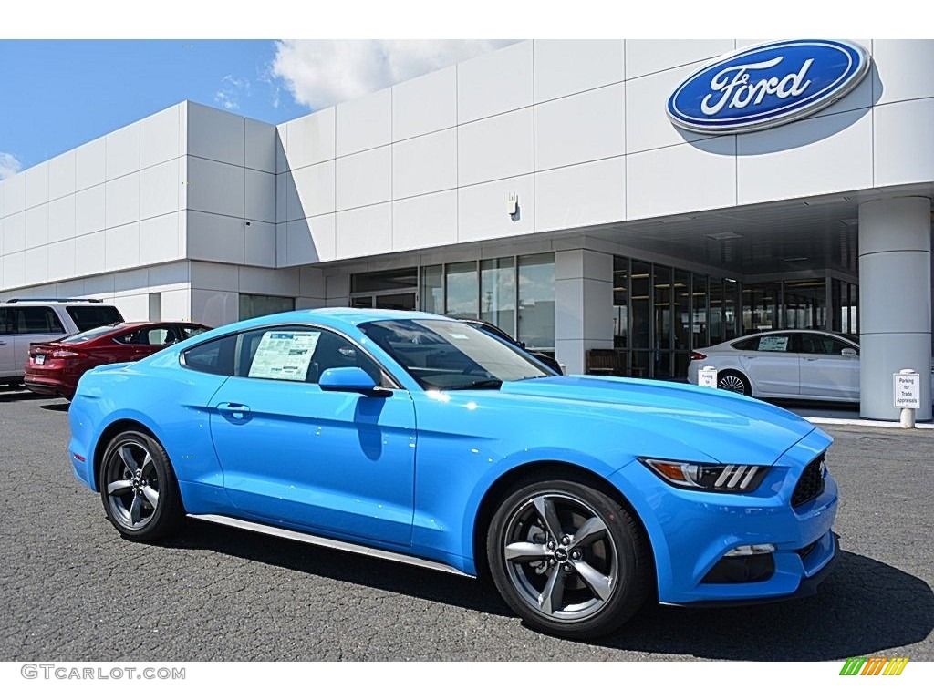 2017 Mustang Ecoboost Coupe - Grabber Blue / Ebony photo #1