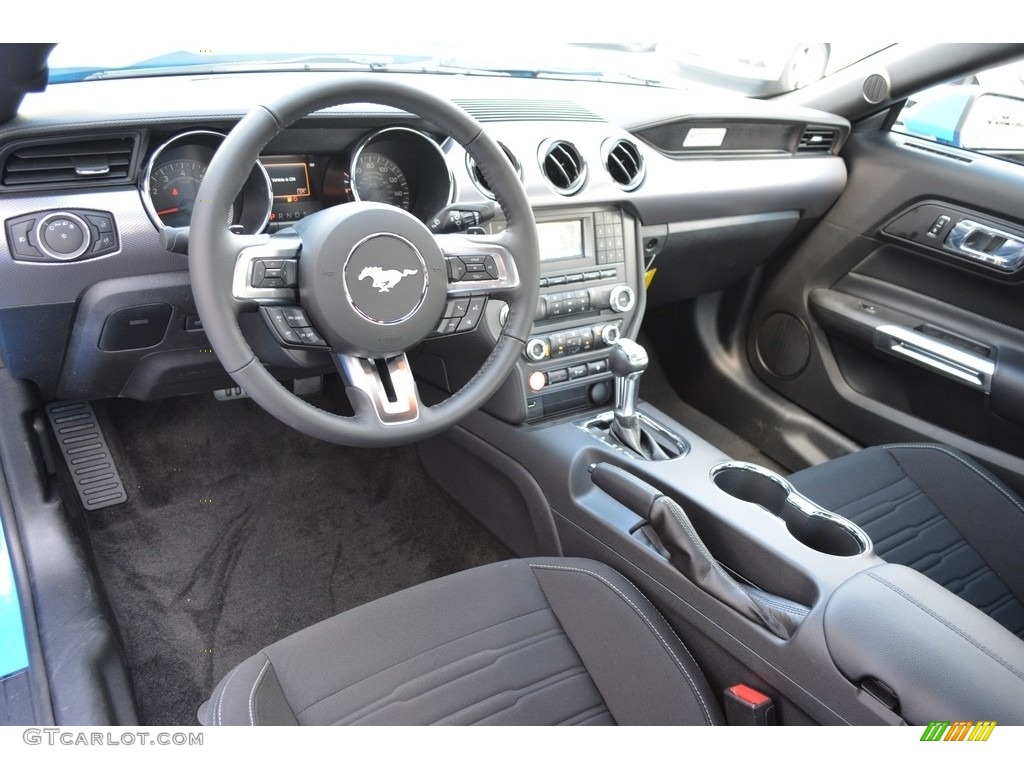 2017 Mustang Ecoboost Coupe - Grabber Blue / Ebony photo #7