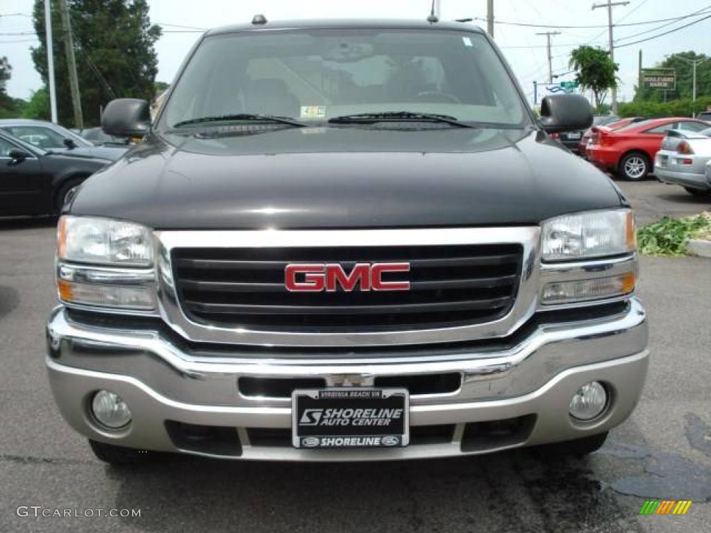 2004 Sierra 1500 SLT Extended Cab 4x4 - Onyx Black / Neutral photo #6