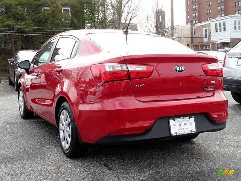 2017 Rio LX Sedan - Signal Red / Beige photo #4