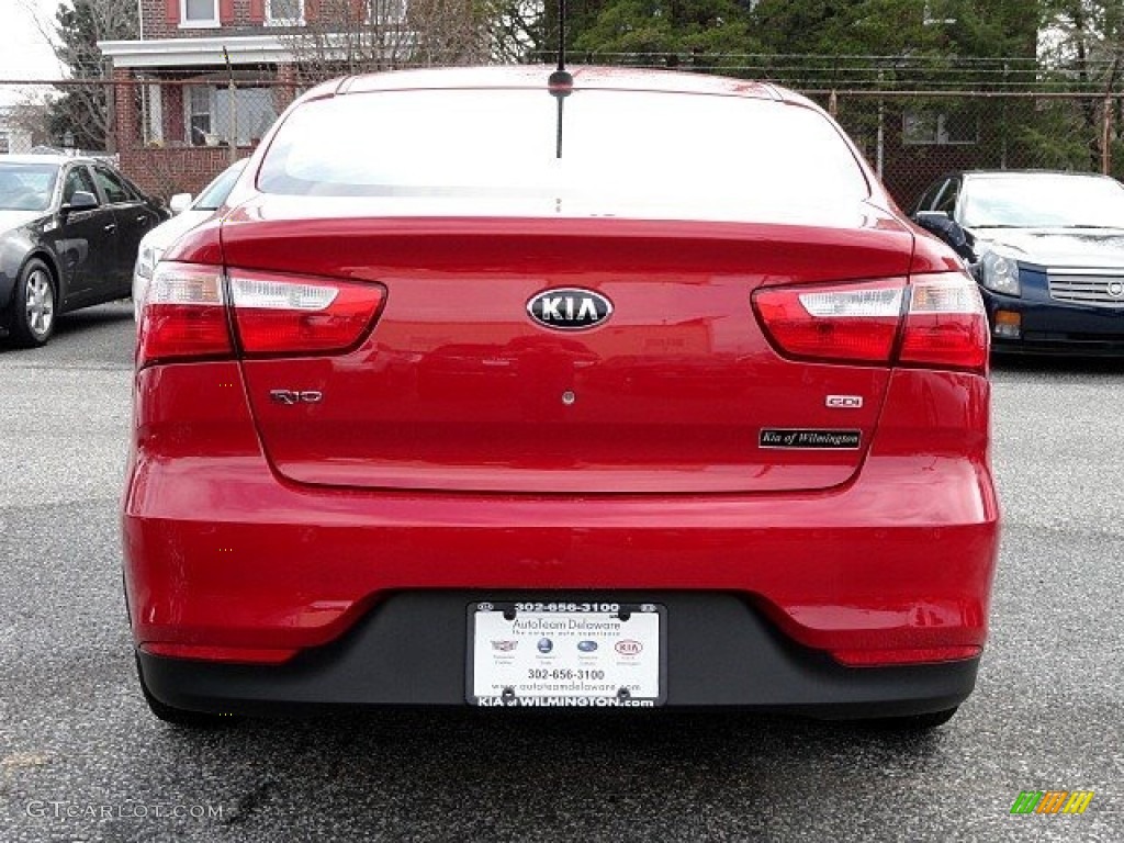 2017 Rio LX Sedan - Signal Red / Beige photo #5