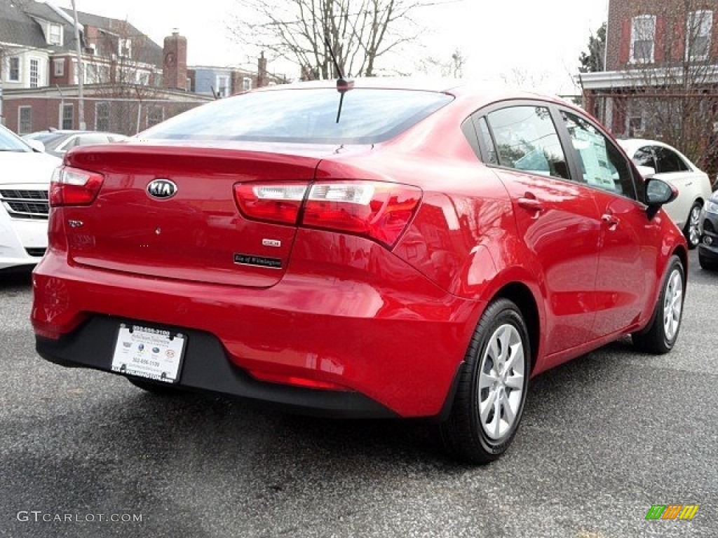 2017 Rio LX Sedan - Signal Red / Beige photo #6