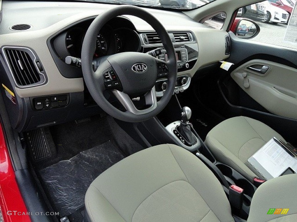 Beige Interior 2017 Kia Rio LX Sedan Photo #119518624