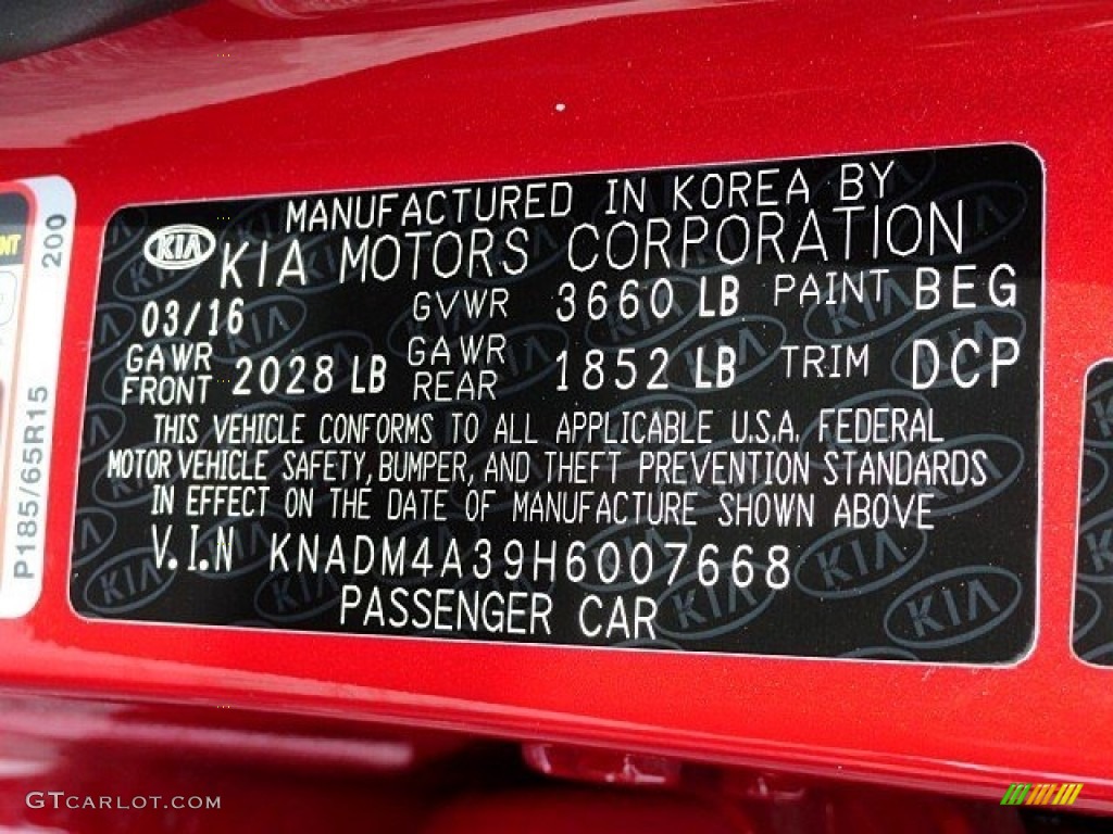 2017 Rio LX Sedan - Signal Red / Beige photo #20