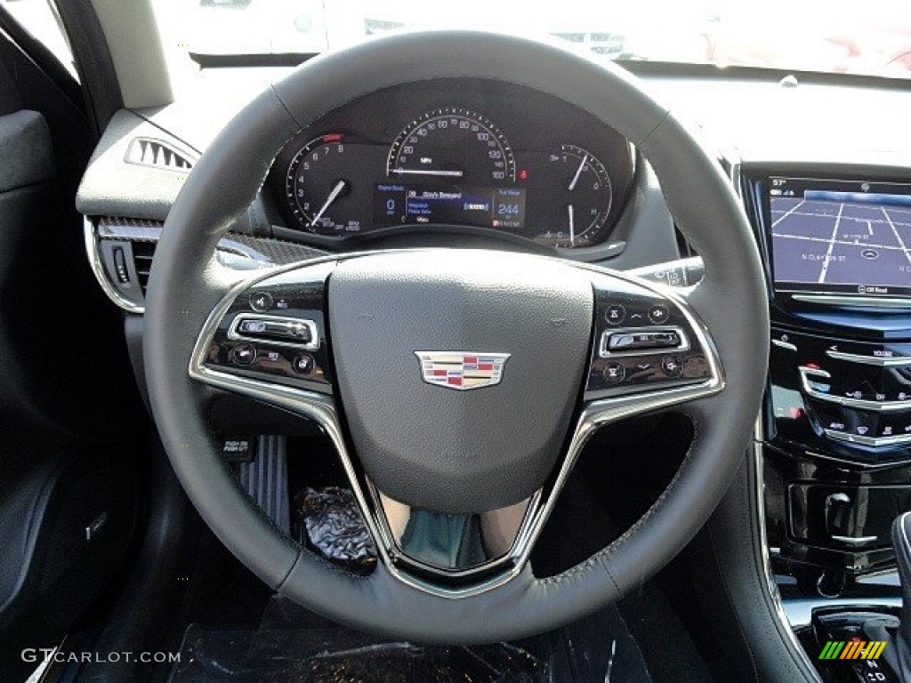 2017 Cadillac ATS Luxury Jet Black Steering Wheel Photo #119521483