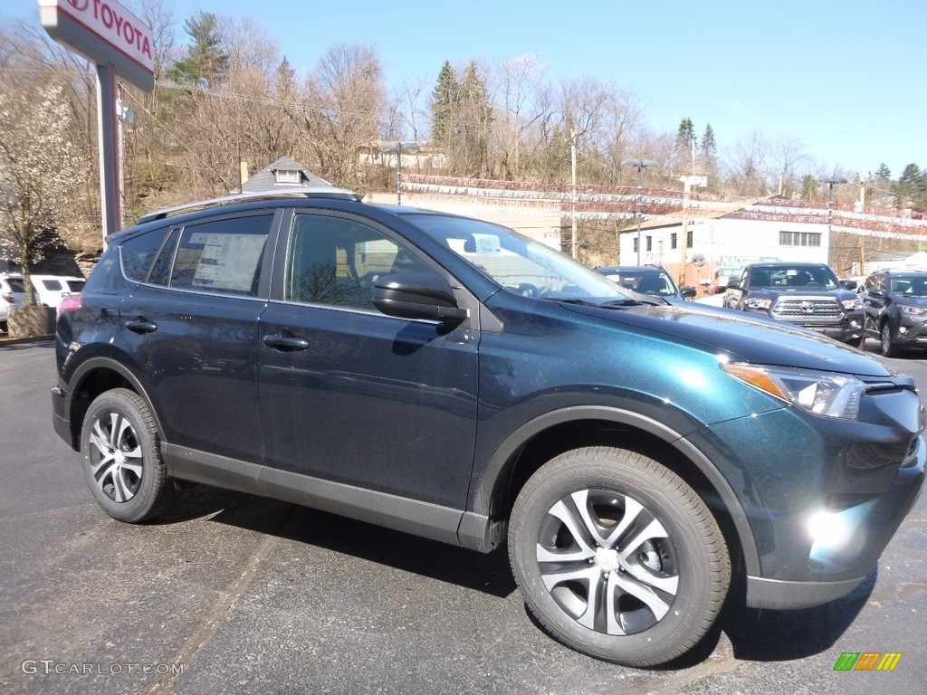 2017 RAV4 LE - Galactic Aqua Mica / Black photo #1