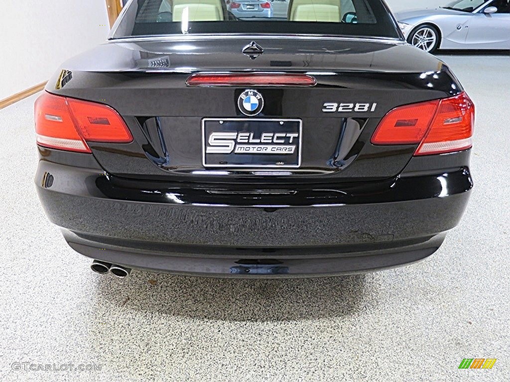 2009 3 Series 328i Convertible - Jet Black / Cream Beige Dakota Leather photo #7