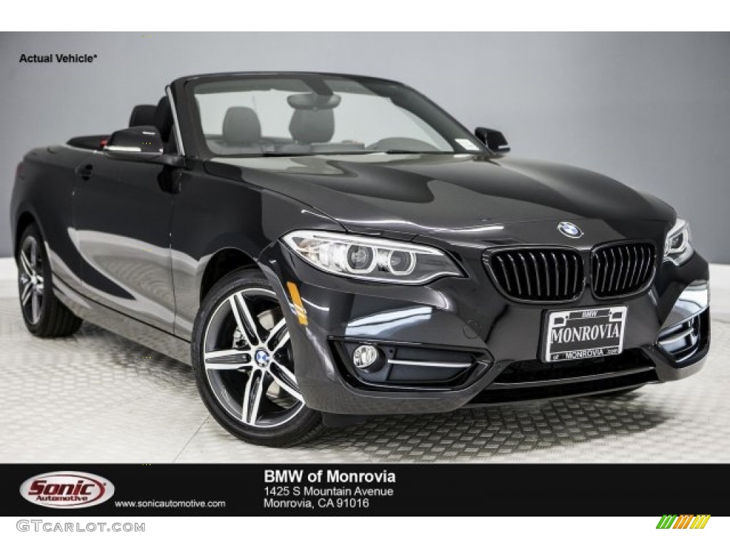 2017 2 Series 230i Convertible - Black Sapphire Metallic / Black photo #1