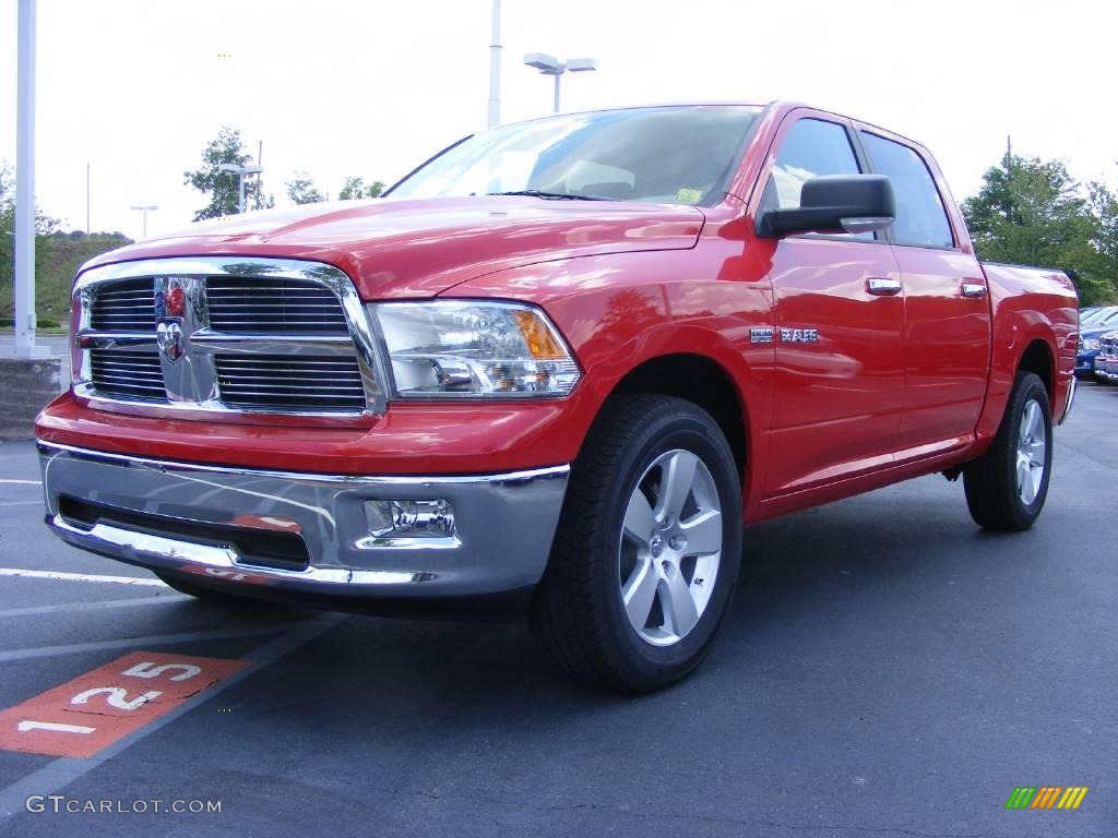 2009 Ram 1500 Big Horn Edition Crew Cab - Flame Red / Dark Slate/Medium Graystone photo #1