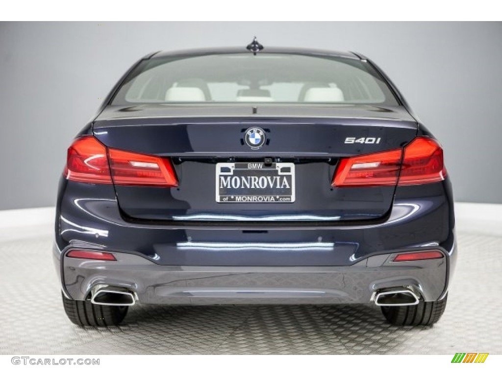 2017 5 Series 540i Sedan - Carbon Black Metallic / Ivory White photo #4