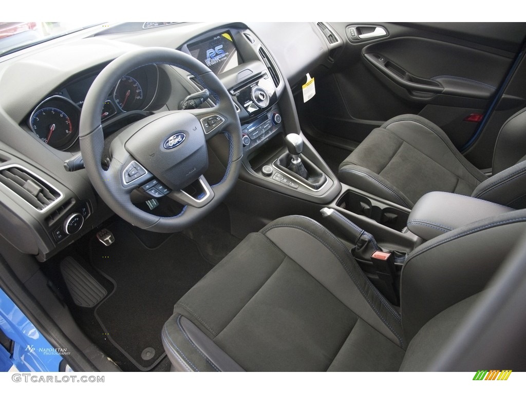 Charcoal Black Recaro Leather Interior 2017 Ford Focus RS Hatch Photo #119529028