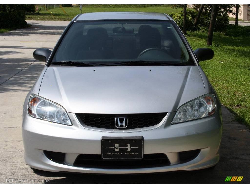 2004 Civic Value Package Coupe - Satin Silver Metallic / Black photo #21