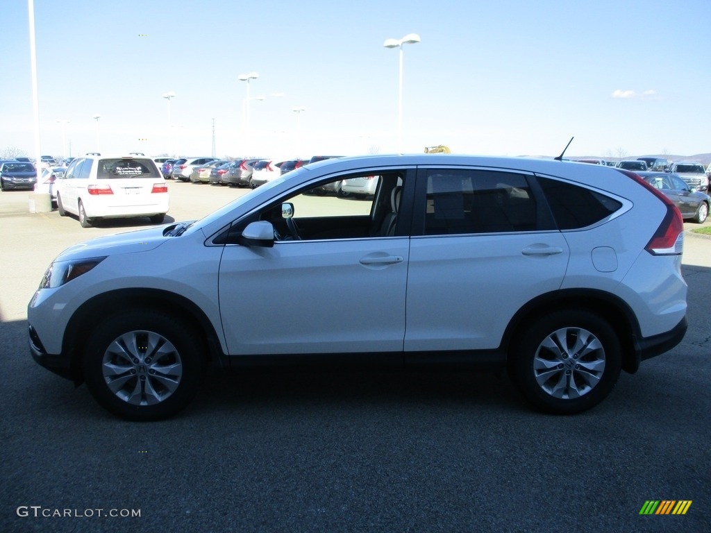 2013 CR-V EX AWD - White Diamond Pearl / Beige photo #4