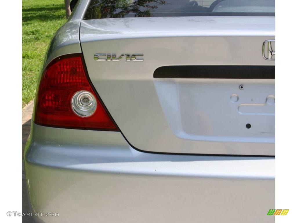 2004 Civic Value Package Coupe - Satin Silver Metallic / Black photo #31