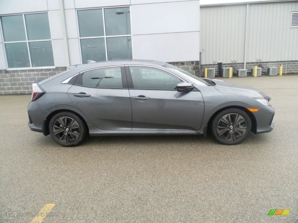 2017 Civic EX Hatchback - Polished Metal Metallic / Black photo #2