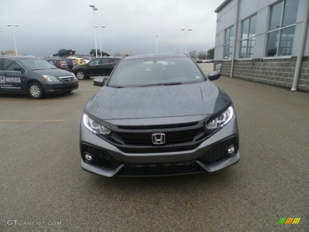 2017 Civic EX Hatchback - Polished Metal Metallic / Black photo #4