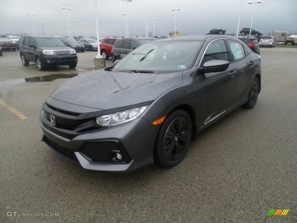 2017 Civic EX Hatchback - Polished Metal Metallic / Black photo #5