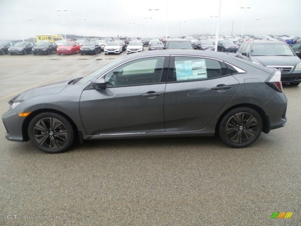 2017 Civic EX Hatchback - Polished Metal Metallic / Black photo #6