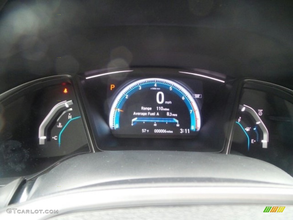 2017 Civic EX Hatchback - Polished Metal Metallic / Black photo #18