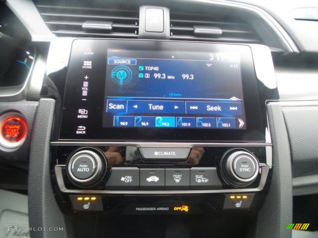 2017 Civic EX Hatchback - Polished Metal Metallic / Black photo #19