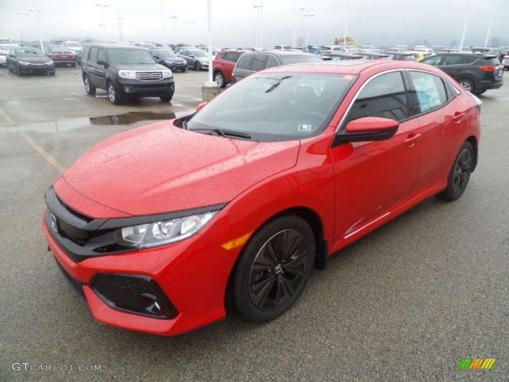 Rallye Red 2017 Honda Civic EX Hatchback Exterior Photo #119534434