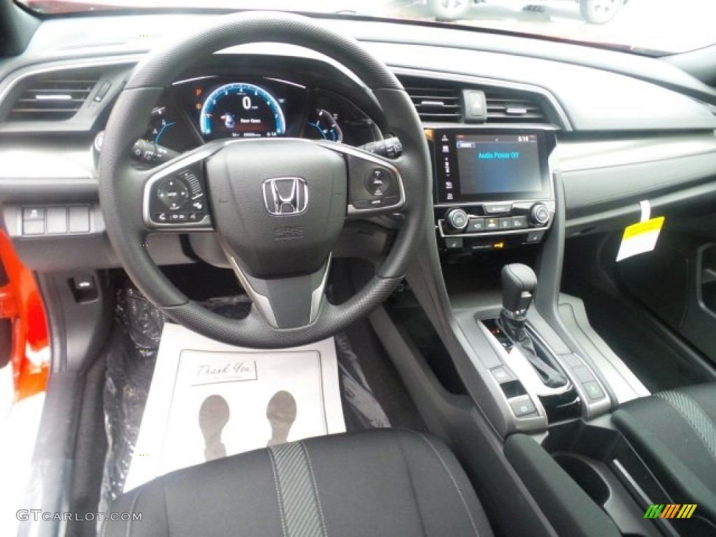 Black Interior 2017 Honda Civic EX Hatchback Photo #119534575