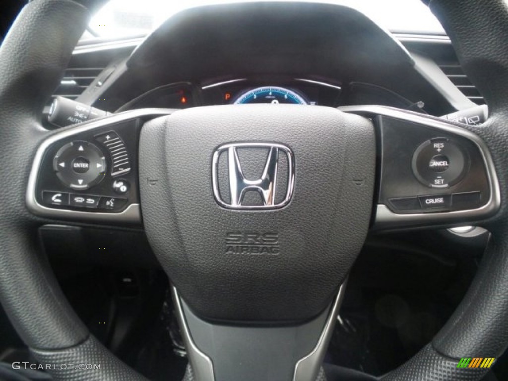 2017 Honda Civic EX Hatchback Black Steering Wheel Photo #119534596