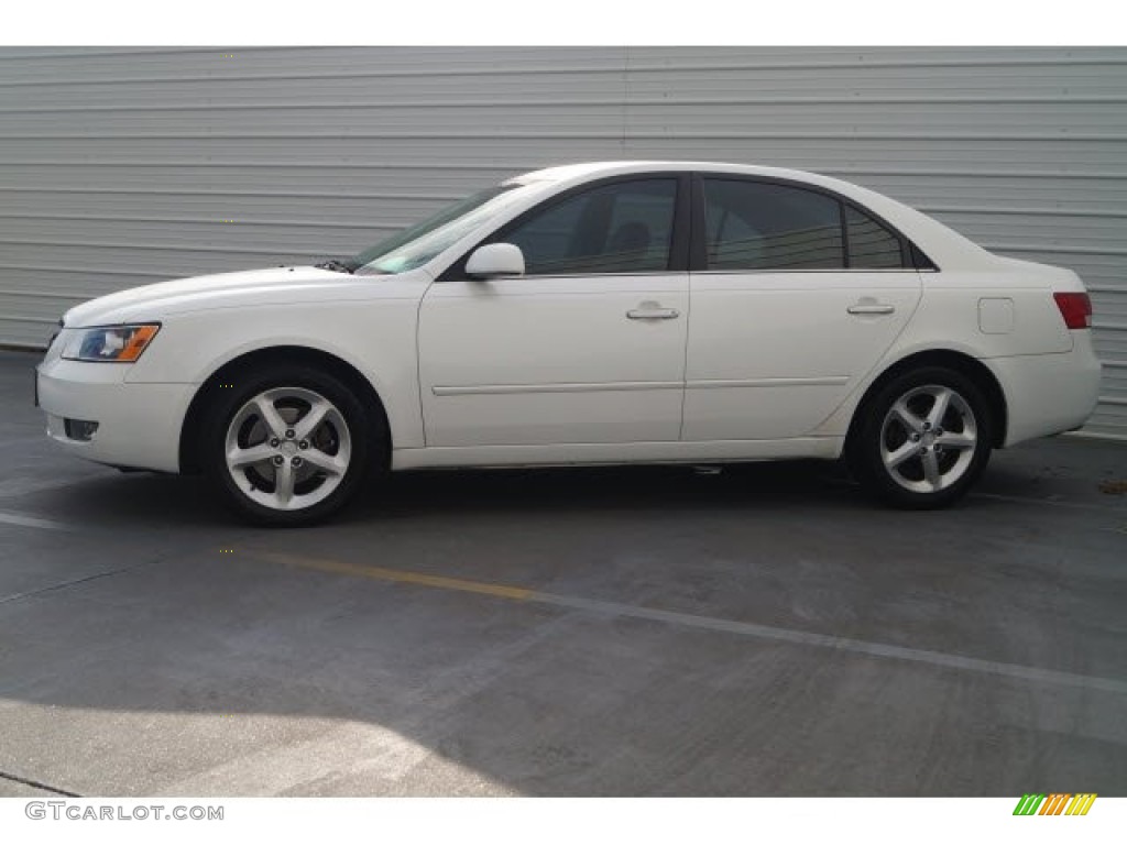 2006 Sonata GLS V6 - Powder White Pearl / Beige photo #4