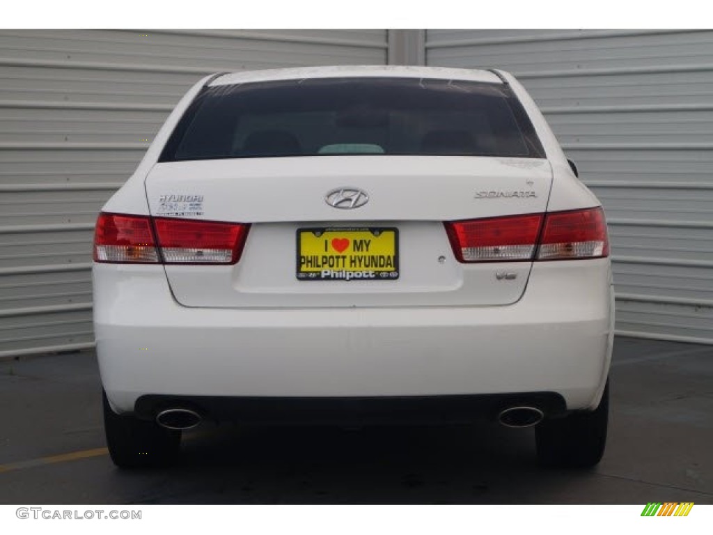 2006 Sonata GLS V6 - Powder White Pearl / Beige photo #6