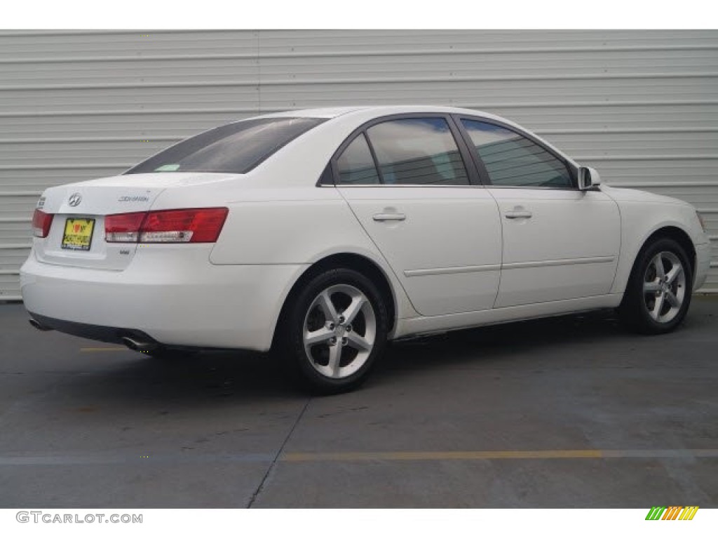 2006 Sonata GLS V6 - Powder White Pearl / Beige photo #7