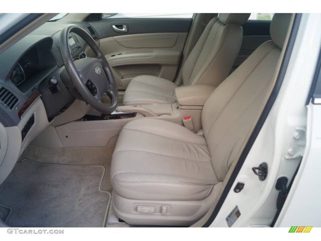 2006 Sonata GLS V6 - Powder White Pearl / Beige photo #19