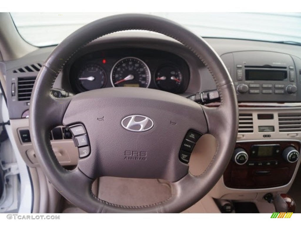 2006 Sonata GLS V6 - Powder White Pearl / Beige photo #20