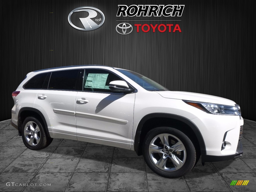 2017 Highlander Limited AWD - Blizzard White Pearl / Black photo #1