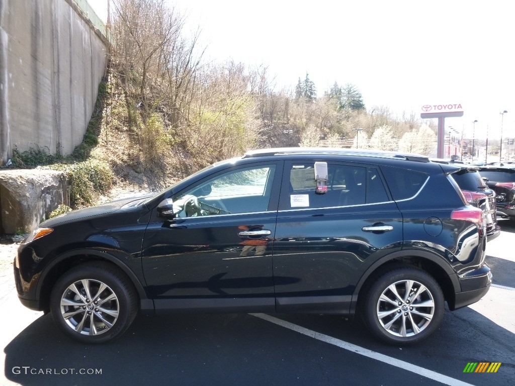 2017 RAV4 Limited AWD - Galactic Aqua Mica / Black photo #3