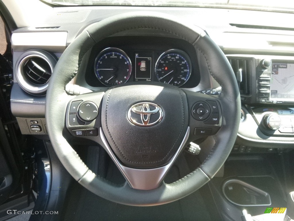 2017 RAV4 Limited AWD - Galactic Aqua Mica / Black photo #12