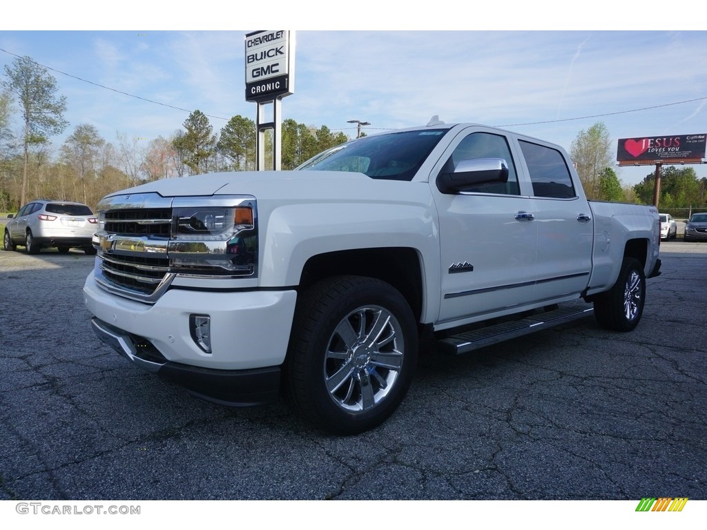 2017 Silverado 1500 High Country Crew Cab 4x4 - Iridescent Pearl Tricoat / High Country Saddle photo #3