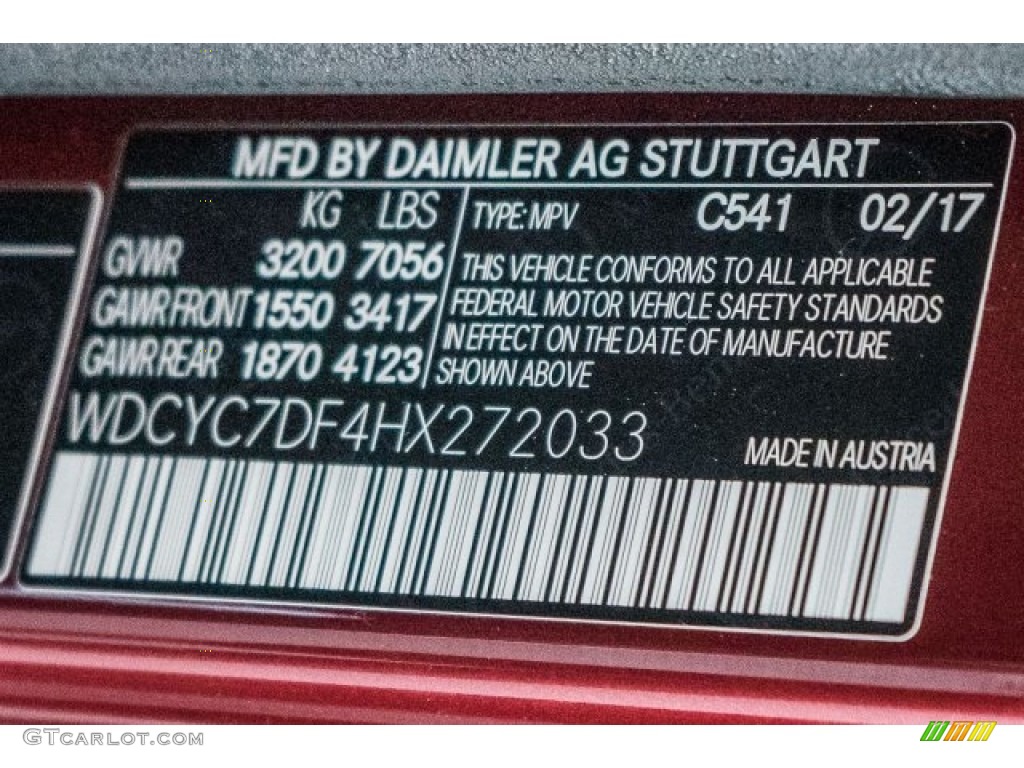 2017 G Color Code 541 for Storm Red Metallic Photo #119541337