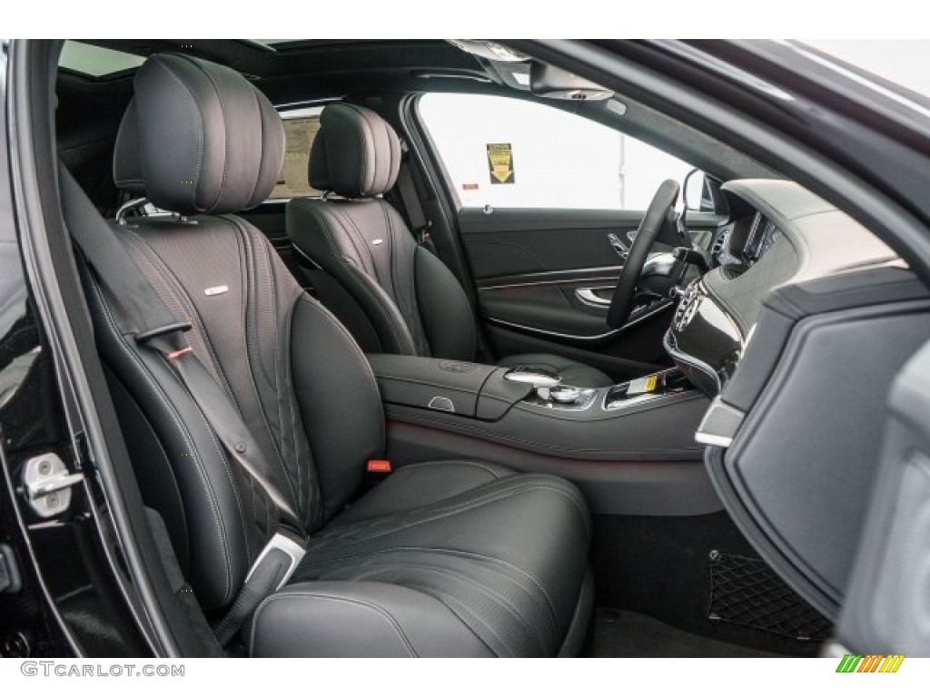 Black Interior 2017 Mercedes-Benz S 63 AMG 4Matic Sedan Photo #119541970