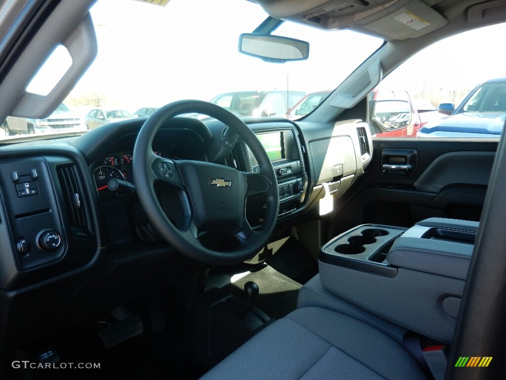 2017 Silverado 2500HD Work Truck Double Cab 4x4 - Pepperdust Metallic / Dark Ash/Jet Black photo #6