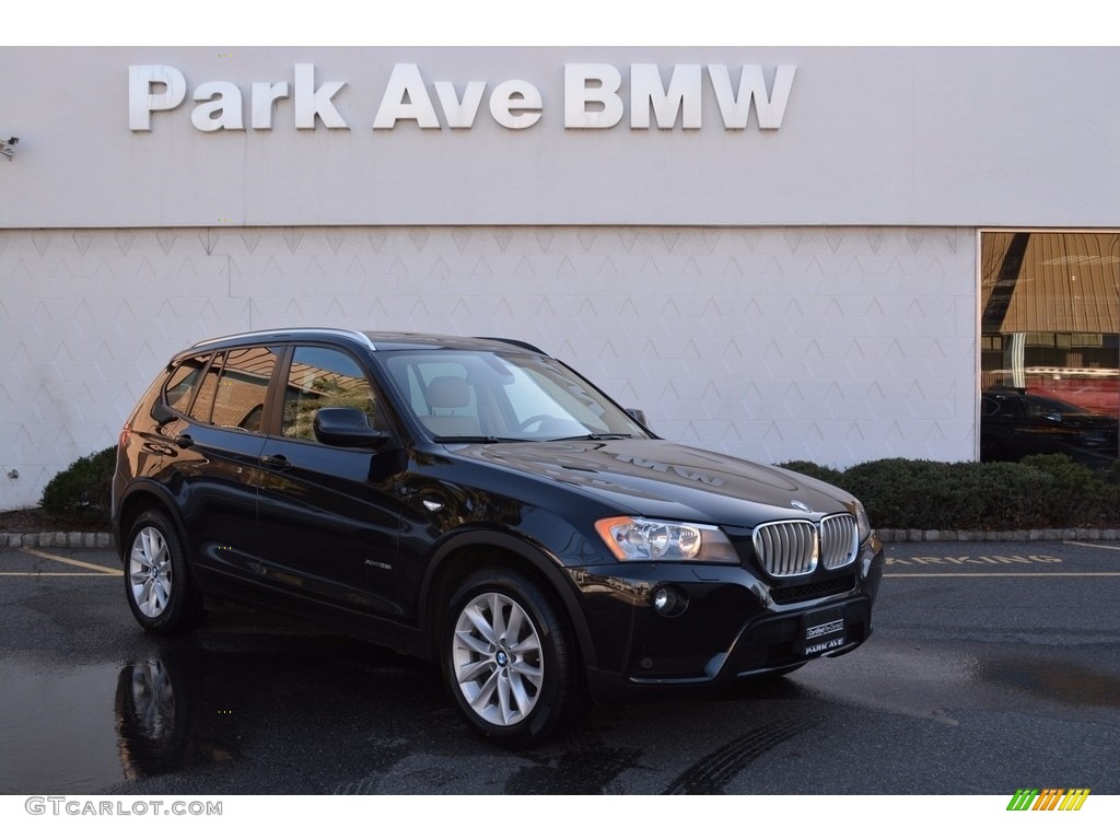 2014 X3 xDrive28i - Black Sapphire Metallic / Sand Beige photo #1