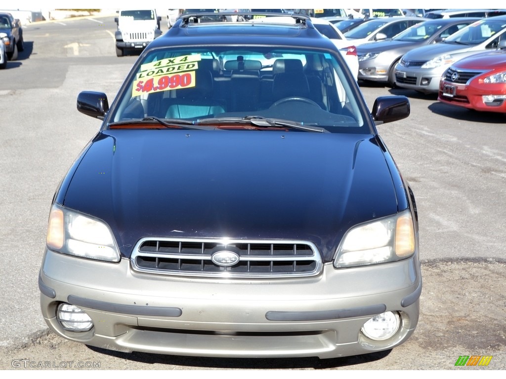 2002 Outback Limited Wagon - Black Granite Pearl / Gray photo #2