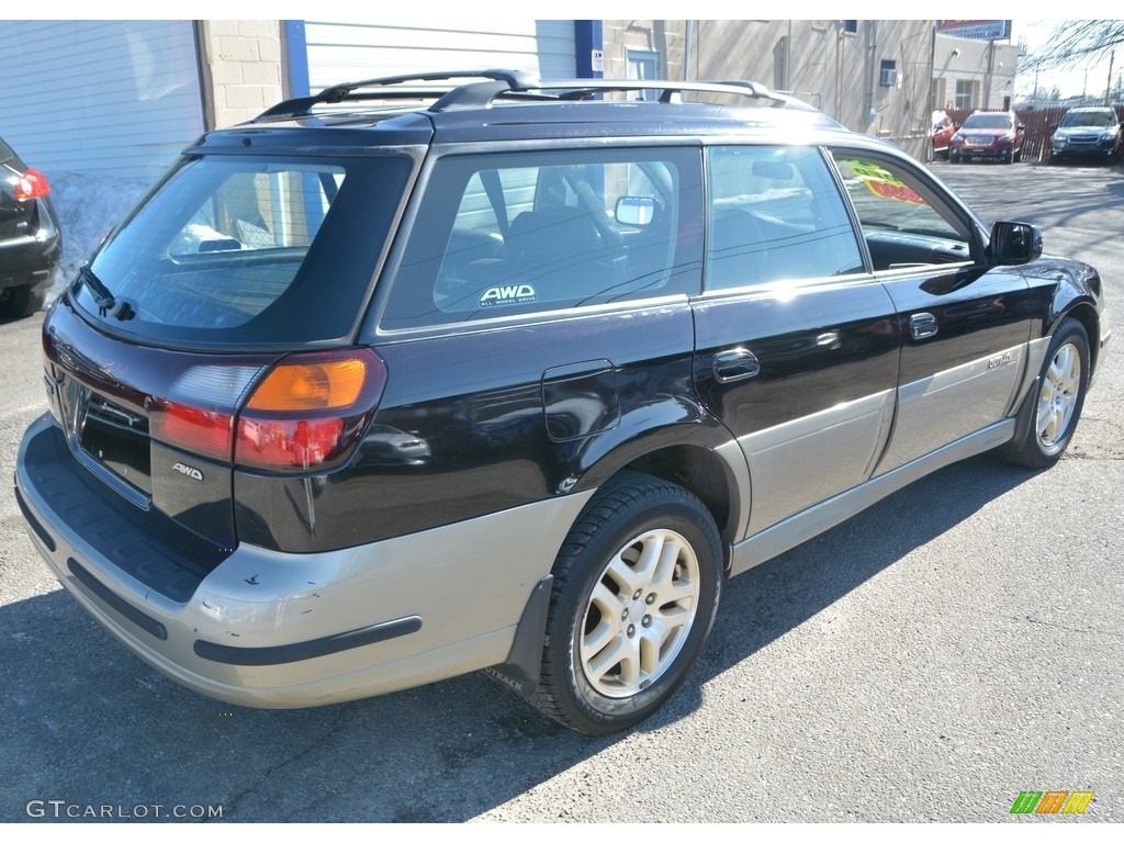 2002 Outback Limited Wagon - Black Granite Pearl / Gray photo #6