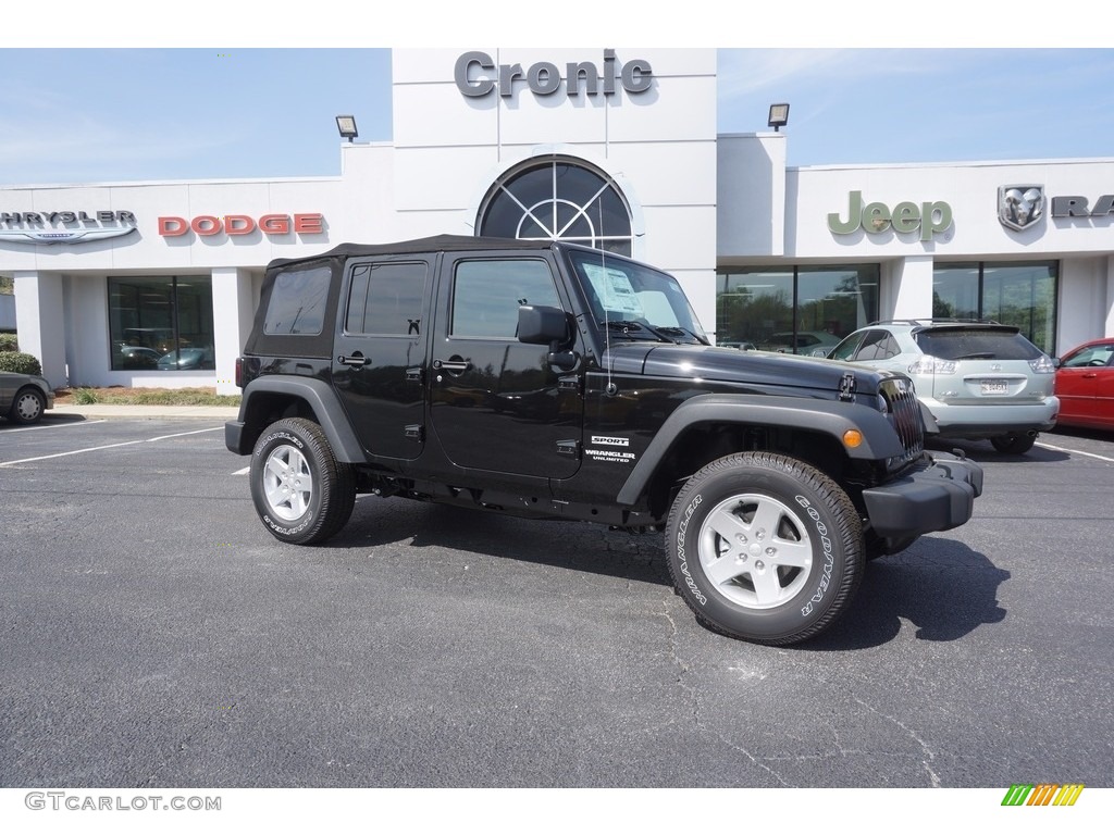 2017 Wrangler Unlimited Sport 4x4 - Black / Black photo #1