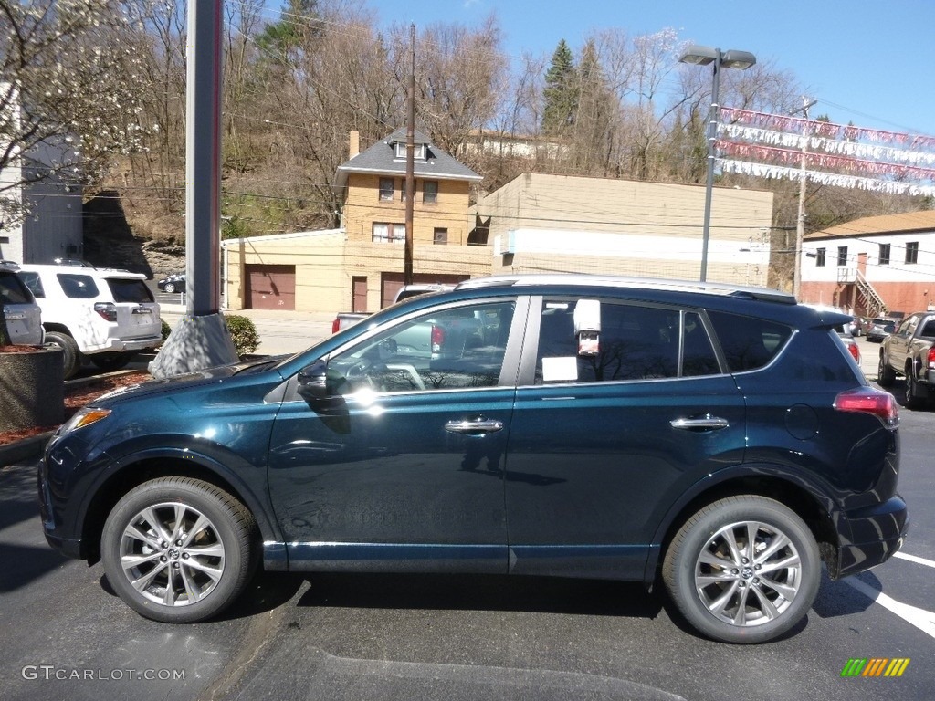 2017 RAV4 Platinum - Galactic Aqua Mica / Black photo #3