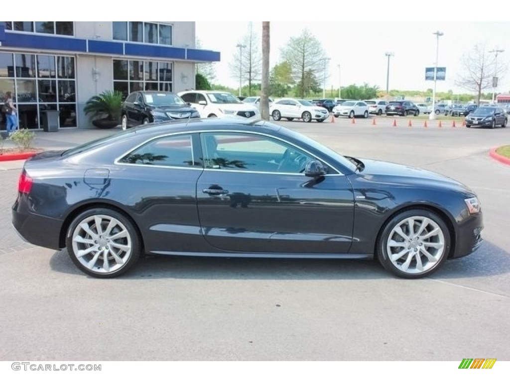 2015 A5 Premium Plus quattro Coupe - Moonlight Blue Metallic / Black photo #8